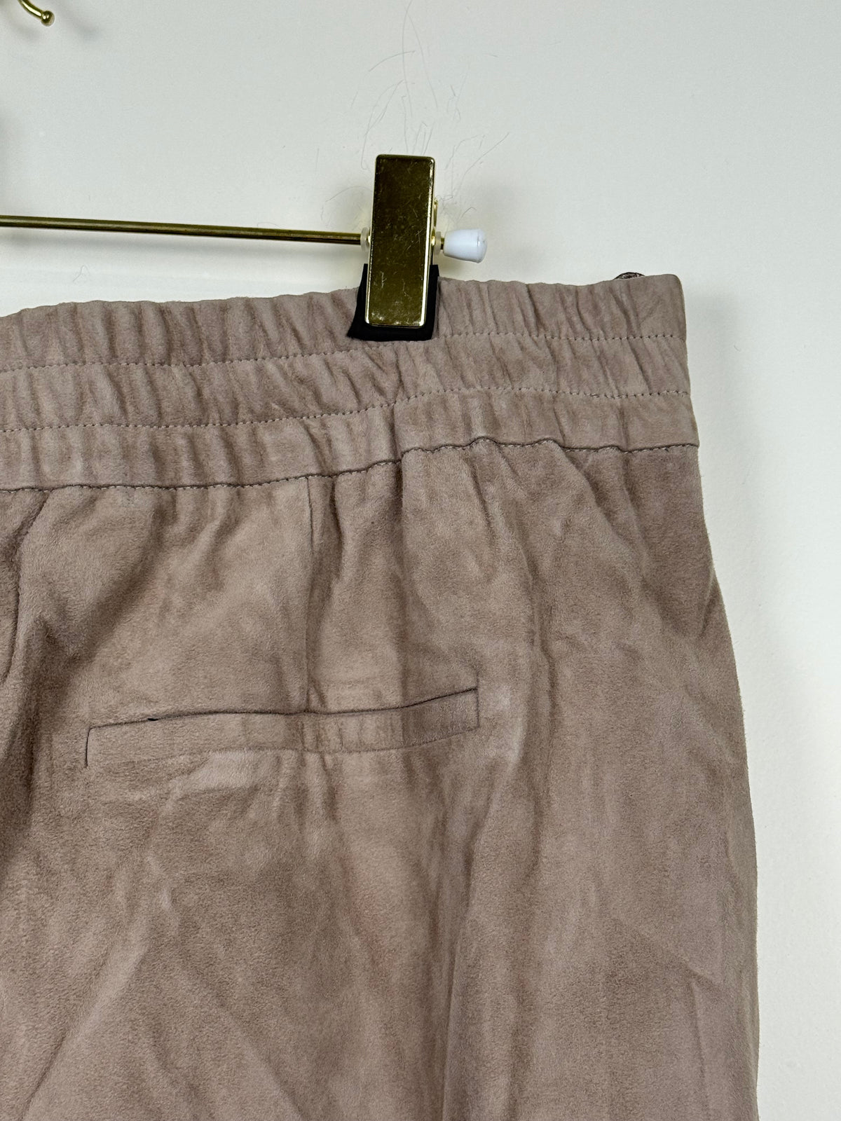 Iris von Arnim Leather Pants Grey & Taupe Sz. 42 DE