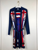Hermès Silk Cashmere Cardigan Blue Multi Sz. 40 DE (42 FR)
