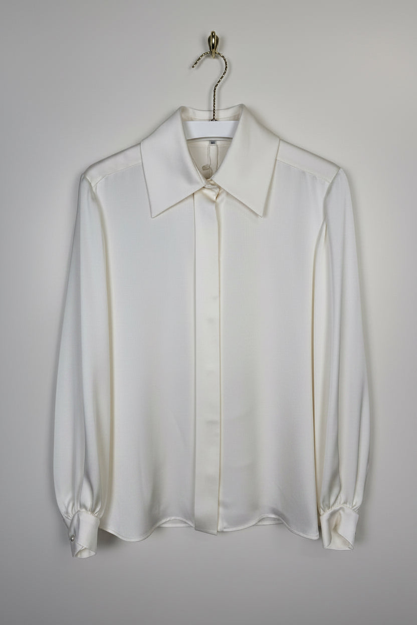 Chanel Silk Blouse Cream Sz. 42 DE (44 FR)