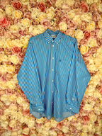 Balenciaga Oversized Cotton Shirt Light Blue Multi Sz. 36 DE (38 FR)