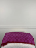Gucci GG Schal – Pink – Wolle/Seide