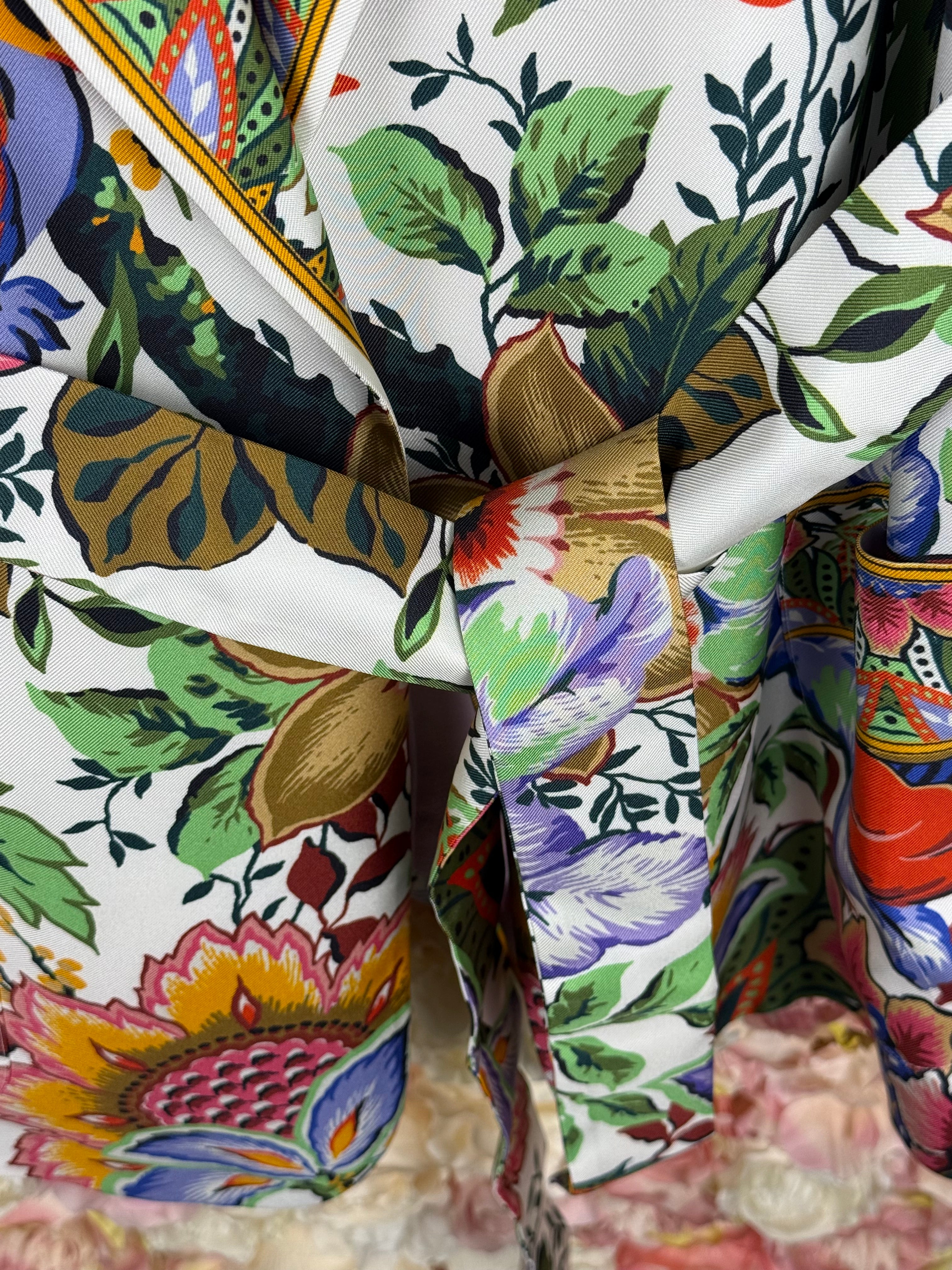 Etro Silk Jacket with Belt Multi Sz. 34 DE (38 IT) oversized