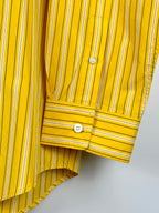 Balenciaga Striped Oversized Cotton Shirt Yellow Sz. 34 DE (36 FR)
