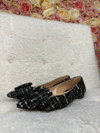Gianvito Rossi Tweed Ballet Flats Black Multi Sz. 38.5 EU
