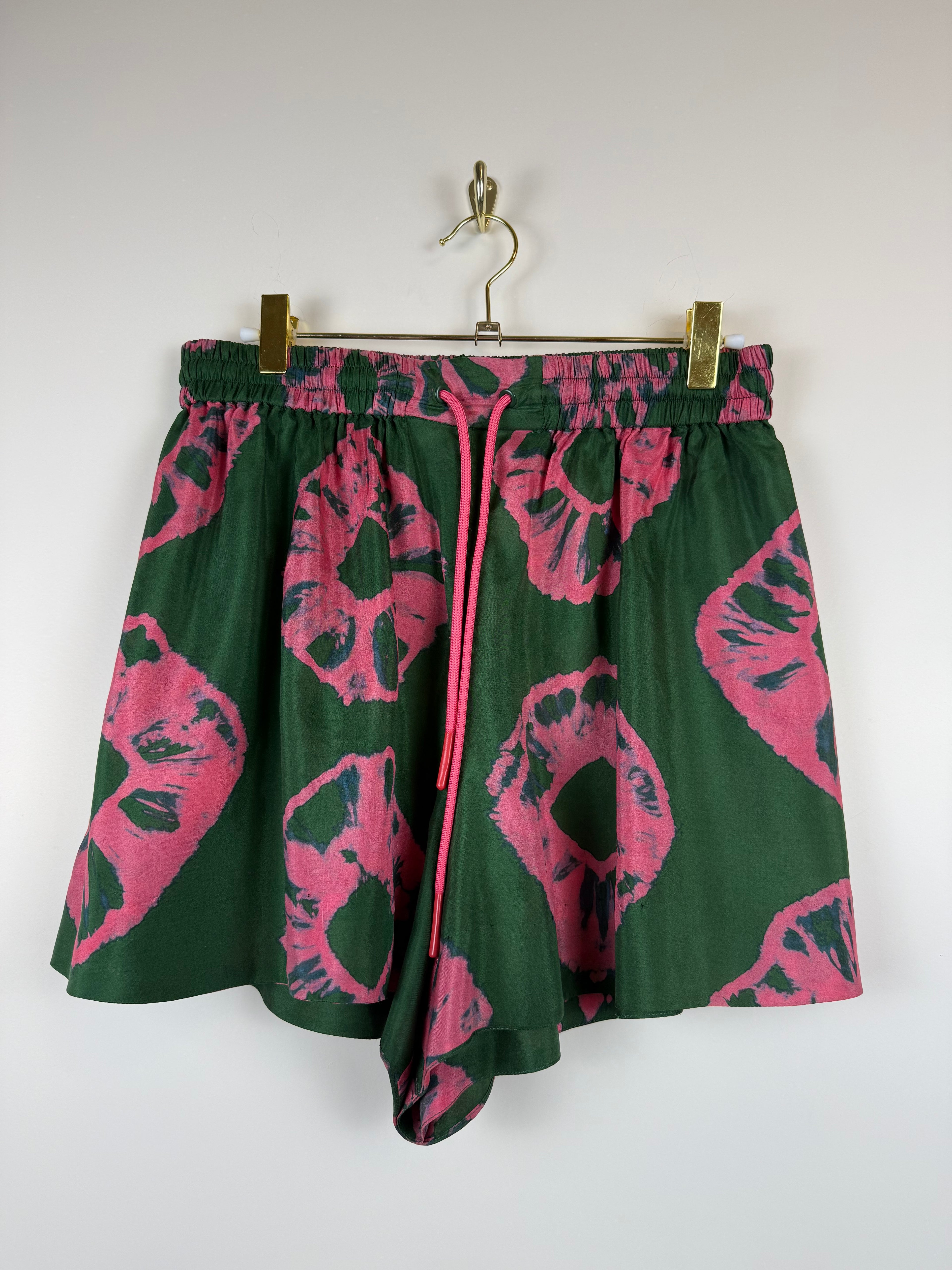Zimmermann Shorts mit Blumenprint – Grün/Pink – Gr. M (1)