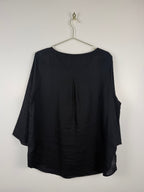 Van Laack Linen Blouse Black Sz. 42 DE