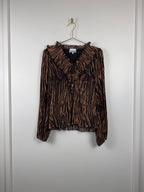 Ganni Bluse mit Tiger-Print – Mehrfarbig – Gr. 40 EU