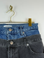 Sandro Double Waist Mom Jeans Grey Blue Sz. 36 DE (38 FR)