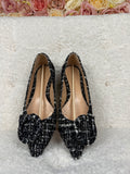 Gianvito Rossi Tweed Ballet Flats Black Multi Sz. 38.5 EU