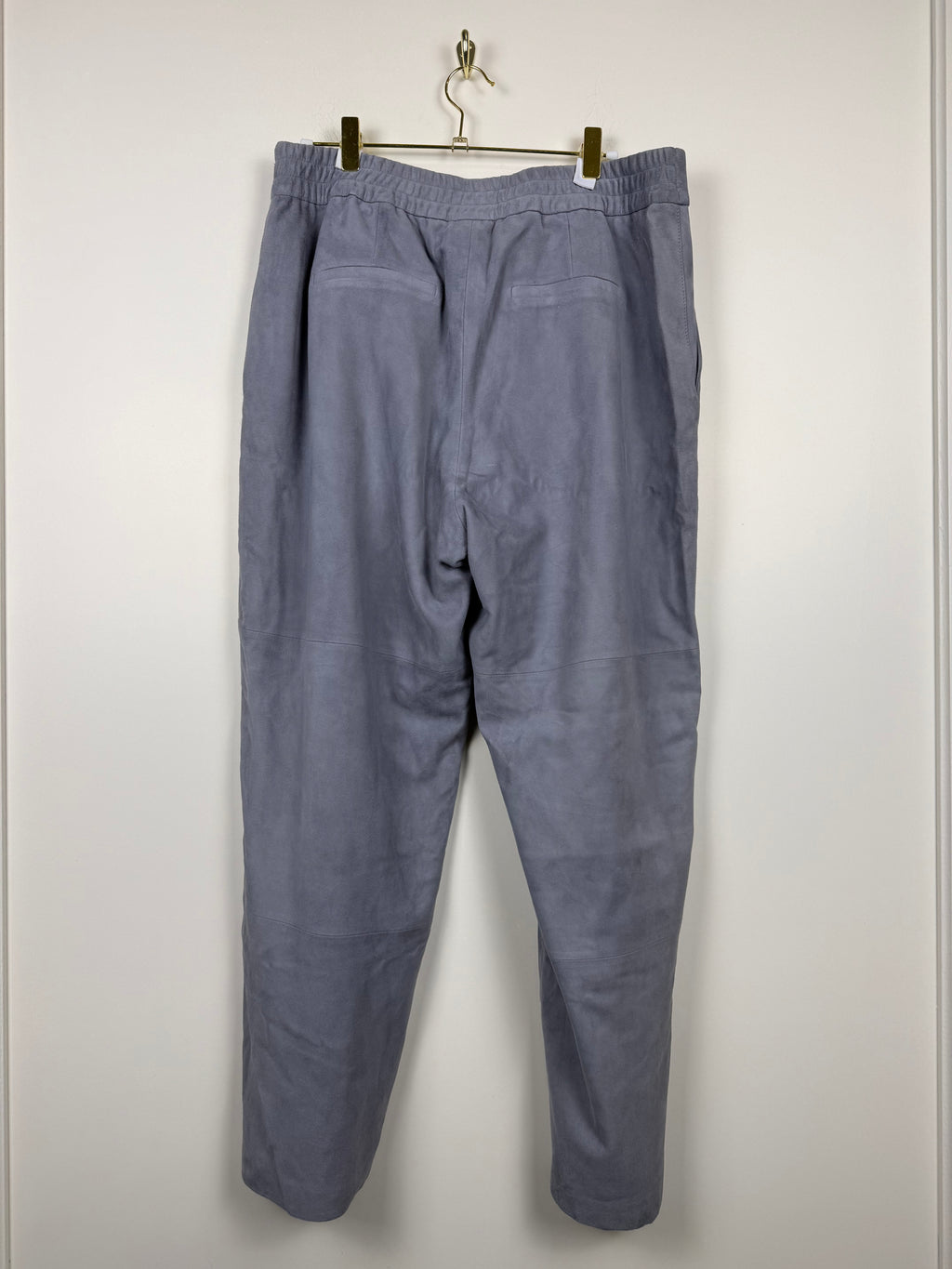 Iris von Arnim Leather Pants Grey & Taupe Sz. 42 DE