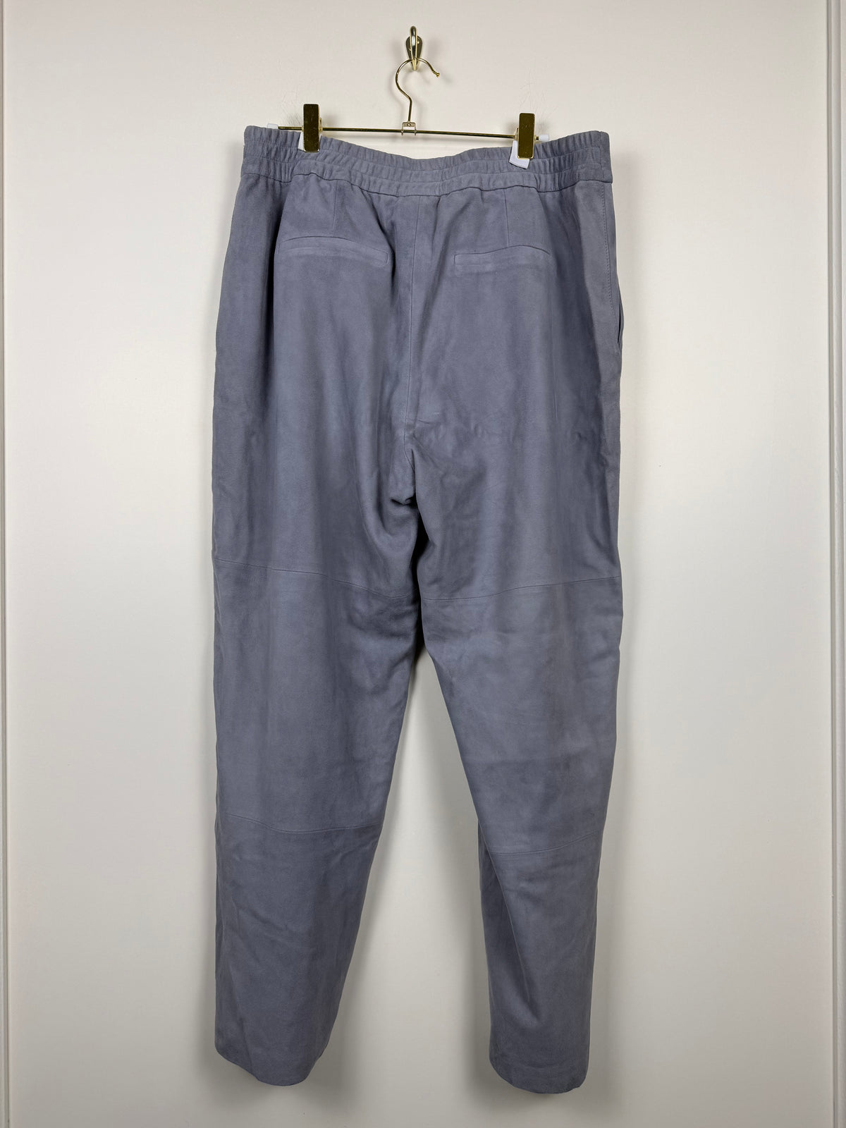 Iris von Arnim Leather Pants Grey & Taupe Sz. 42 DE