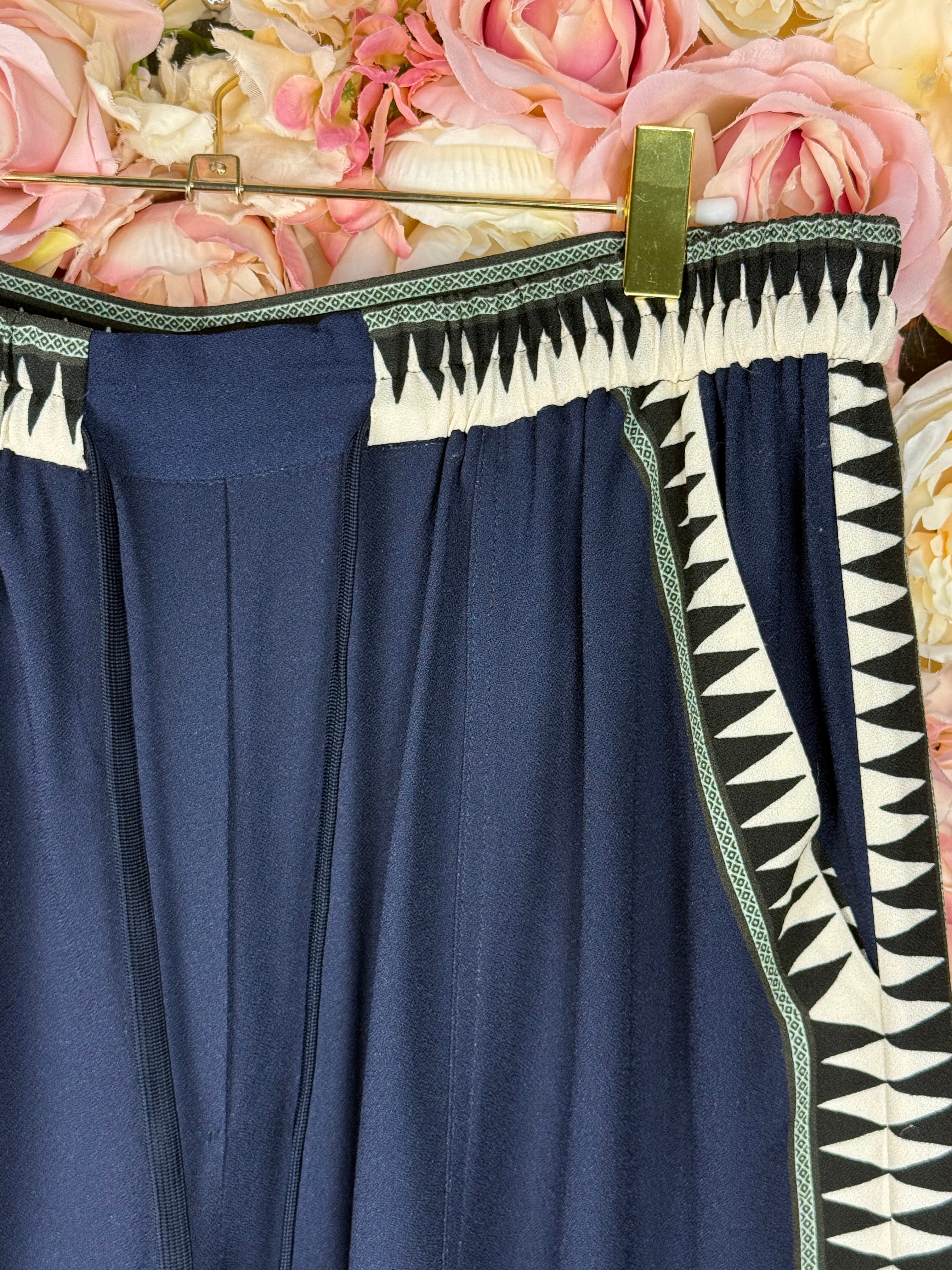 Etro Pants Blue Multi Sz. 42 DE (46 IT)