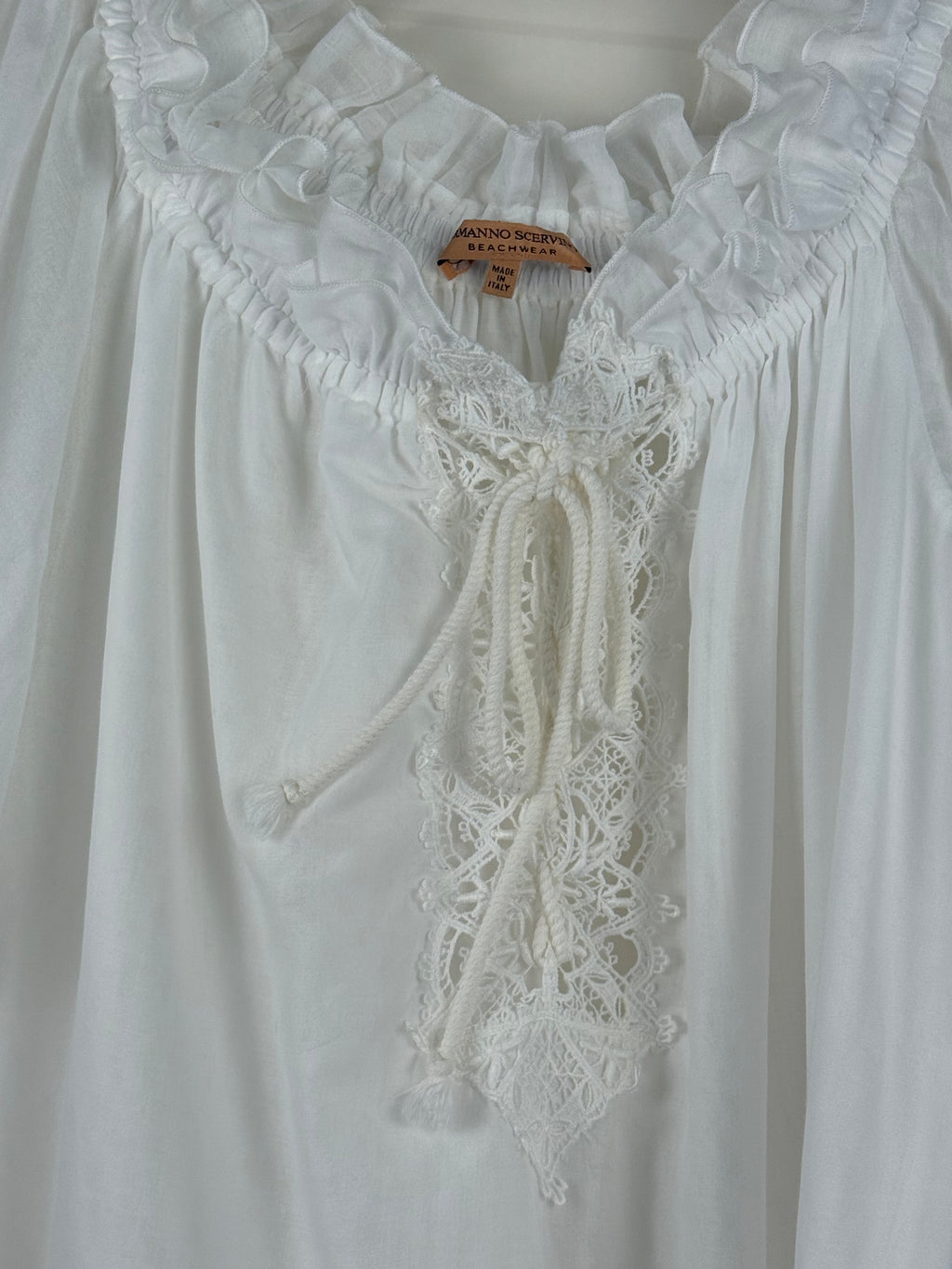 Ermanno Scervino Beachwear Kleid mit Spitze – Weiss – Gr. 38 DE (42 IT)