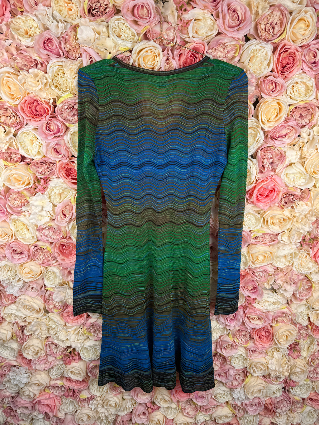 M Missoni Dress Green Blue Multi Sz. 36 DE