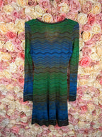 M Missoni Dress Green Blue Multi Sz. 36 DE