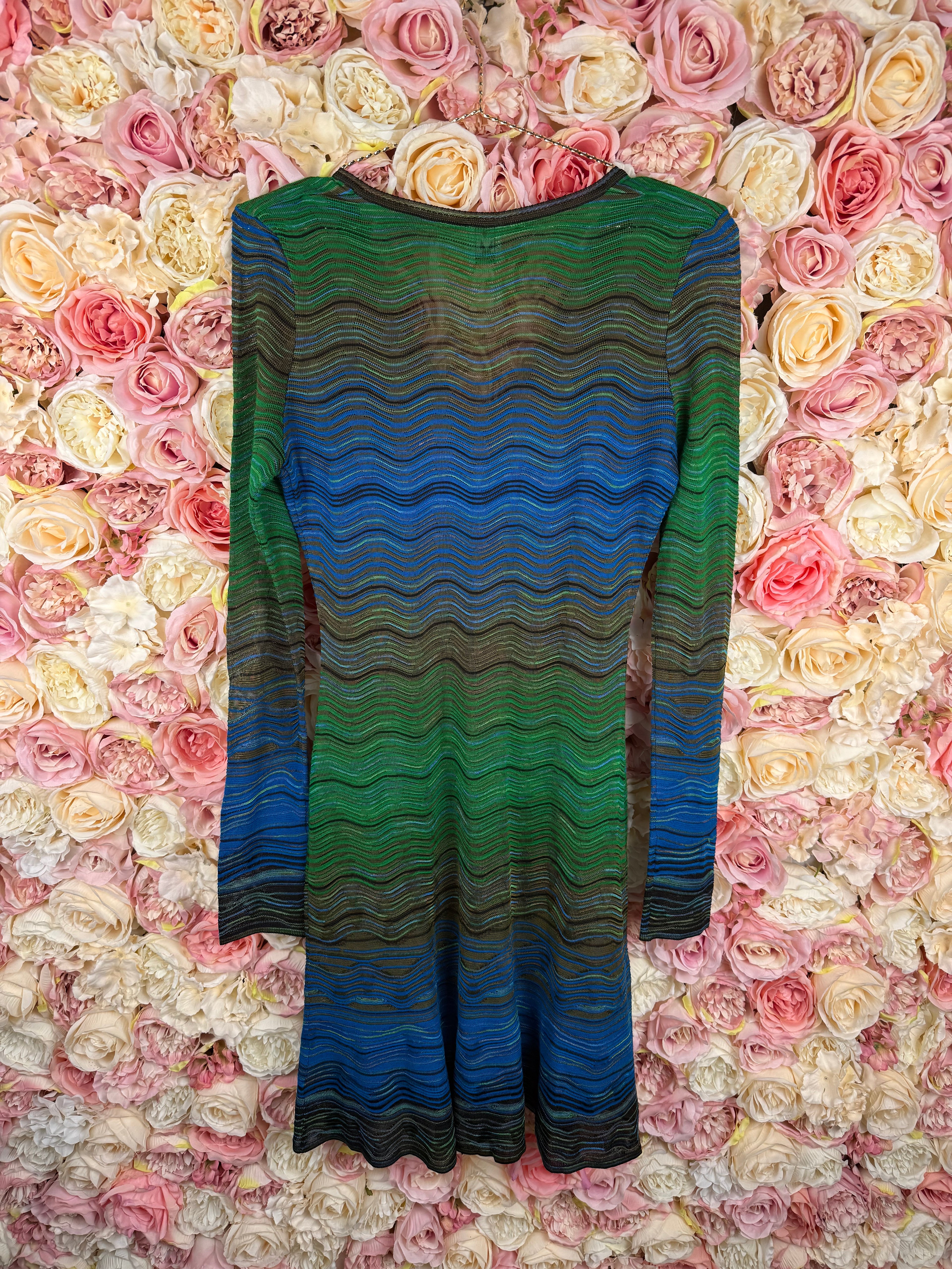 M Missoni Dress Green Blue Multi Sz. 36 DE