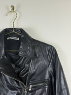 Jil Sander Lederjacke – Schwarz – Gr. 34 DE