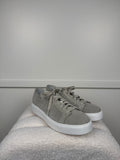 Santoni Veloursleder Sneakers – Hellgrau – Gr. 39
