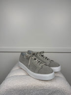 Santoni Veloursleder Sneakers – Hellgrau – Gr. 39