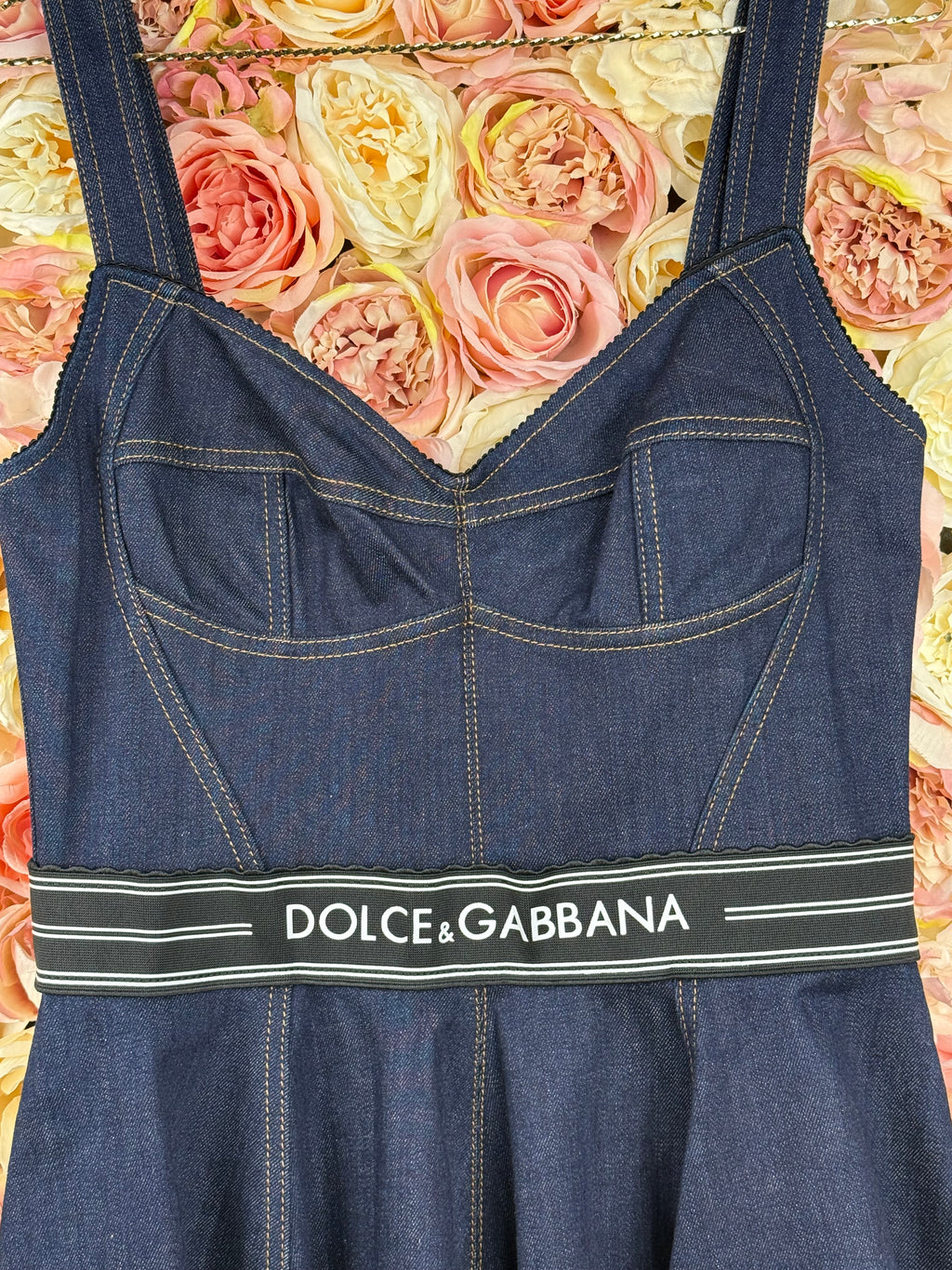 Dolce & Gabbana Denim Dress Dark Blue Sz. 40 DE (44 IT)