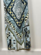 Etro Cotton Blouse White Blue Sz. 34 DE