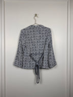 Maje Tweed-Jäcklein – Blau/Weiss – Gr. 32 DE (34 FR)