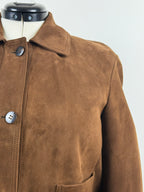 Max Mara Studio Veloursleder-Jacke – Braun – Gr. 40 DE