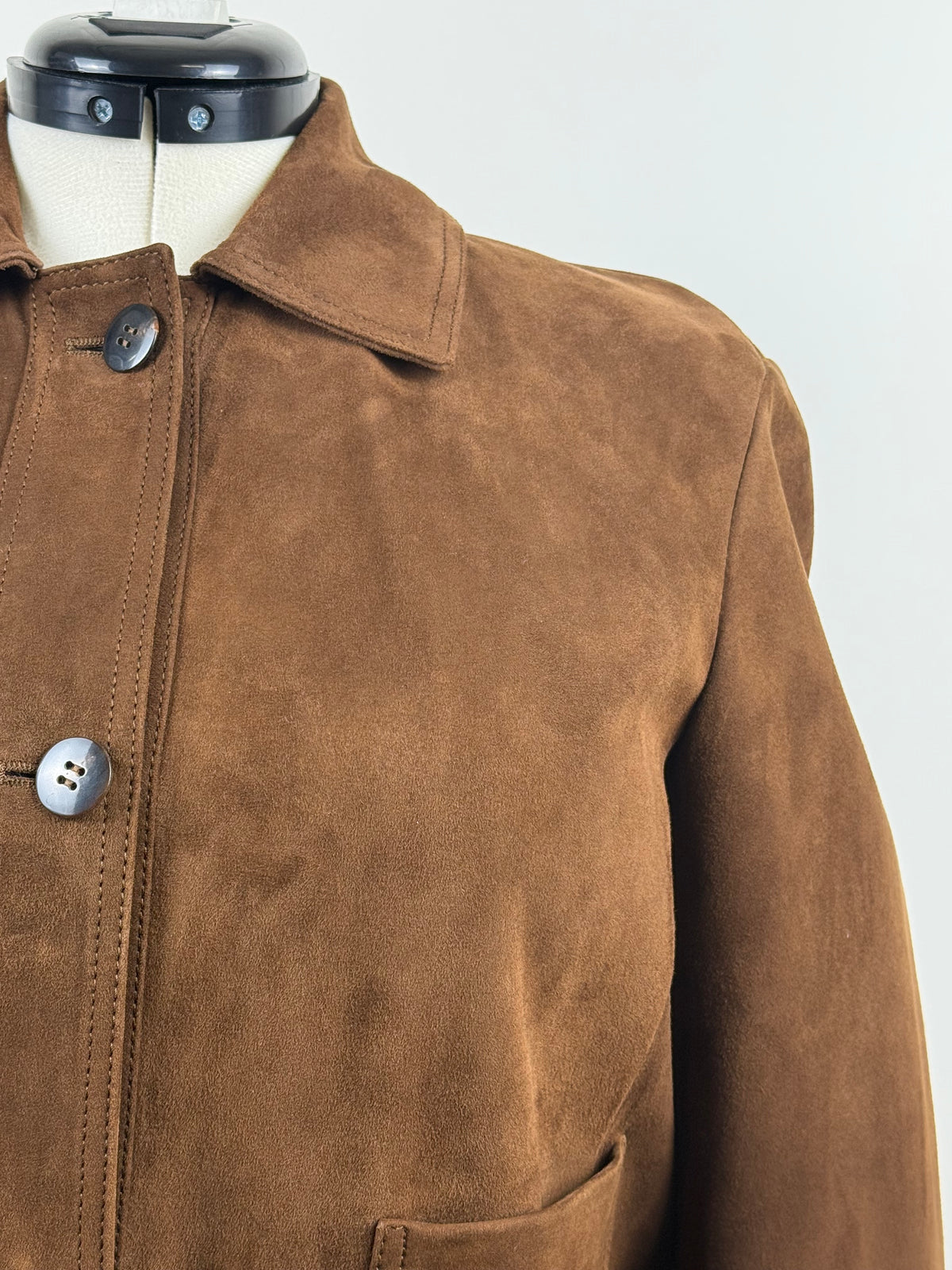 Max Mara Studio Veloursleder-Jacke – Braun – Gr. 40 DE