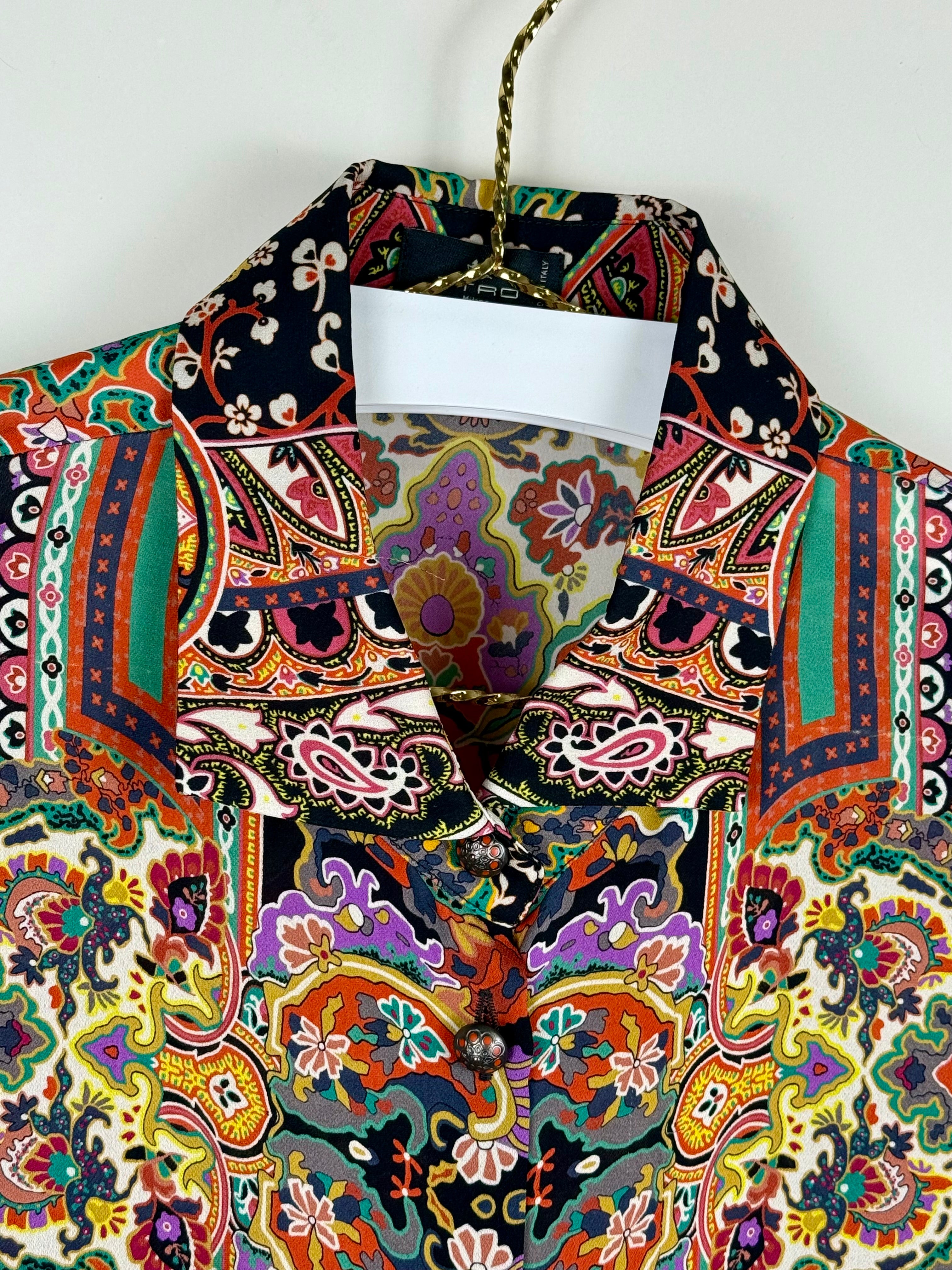 Etro Silk Blouse Multi Sz. 46 DE (50 IT)