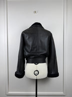 Versace Vintage Lederjacke – Schwarz – Gr. 38 DE (42 IT)