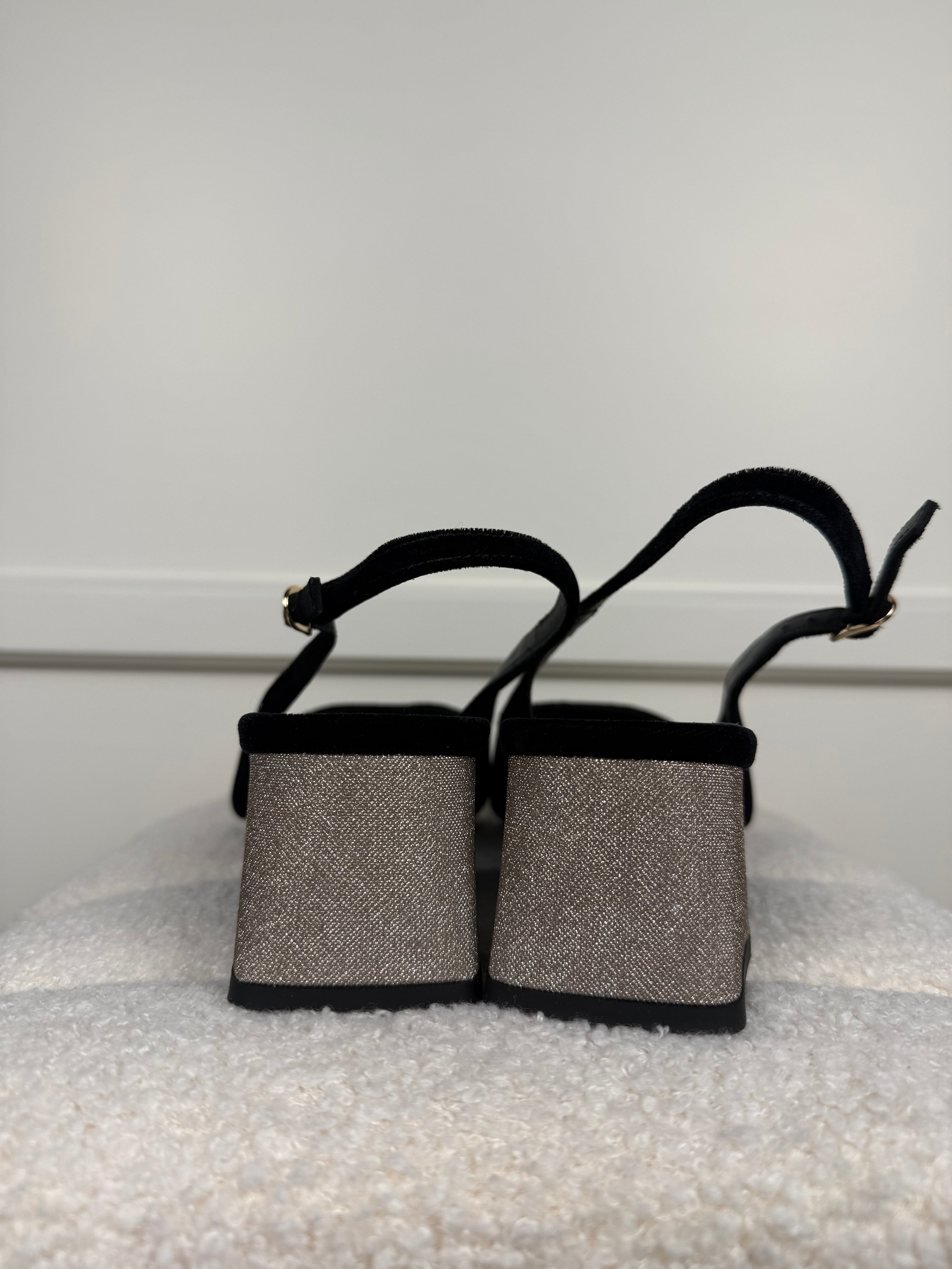 Lodi Velvet Slingbacks Black Sz. 39 EU