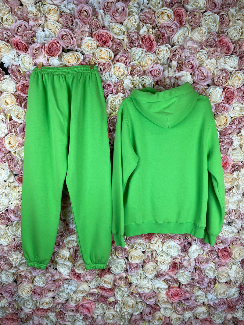 Common People Sweat Set Neon Green Sz. S