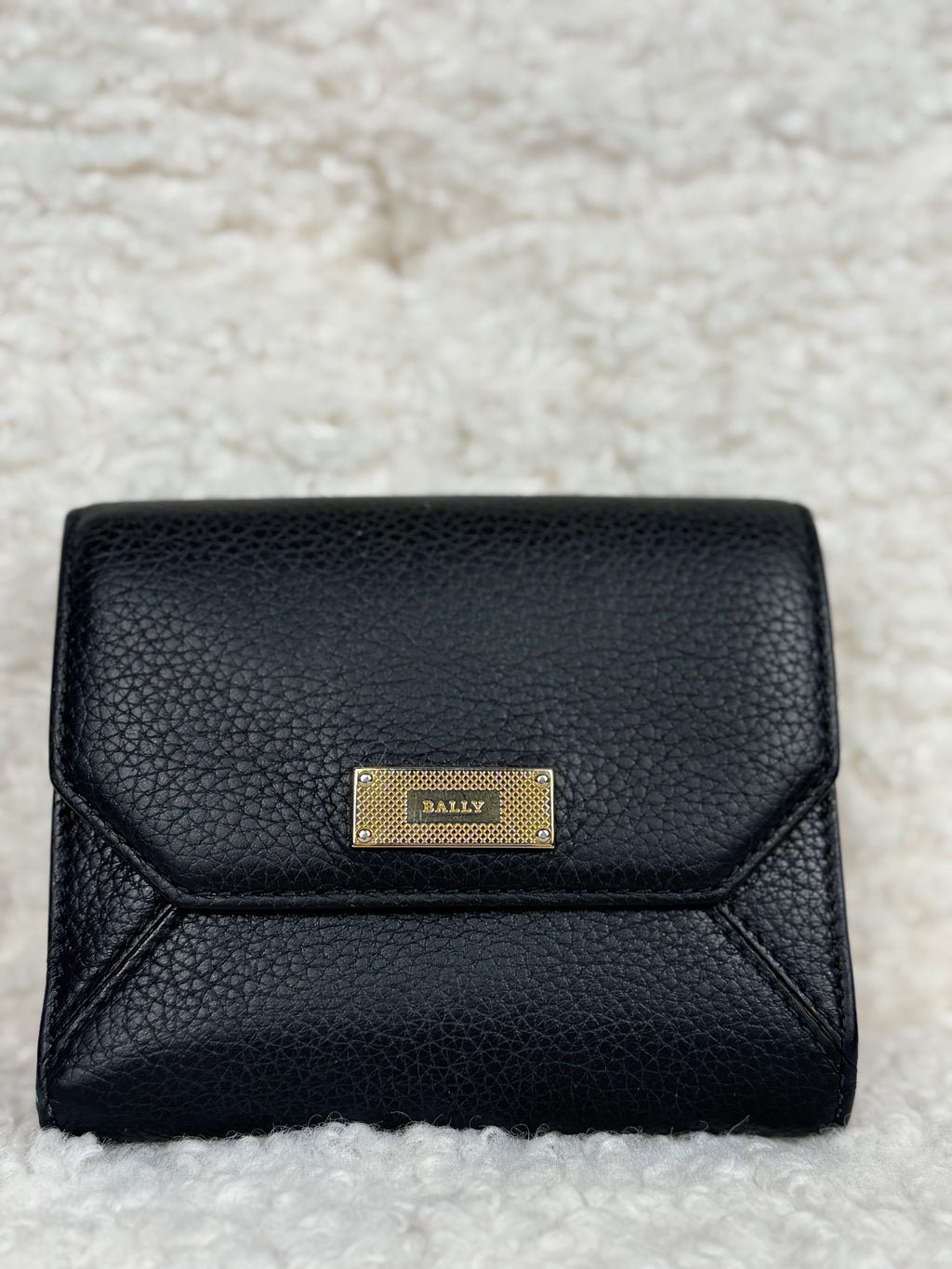 Bally Leather Wallet Black Nude