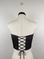 Sovaye Shiny Top Dark Grey Sz. S