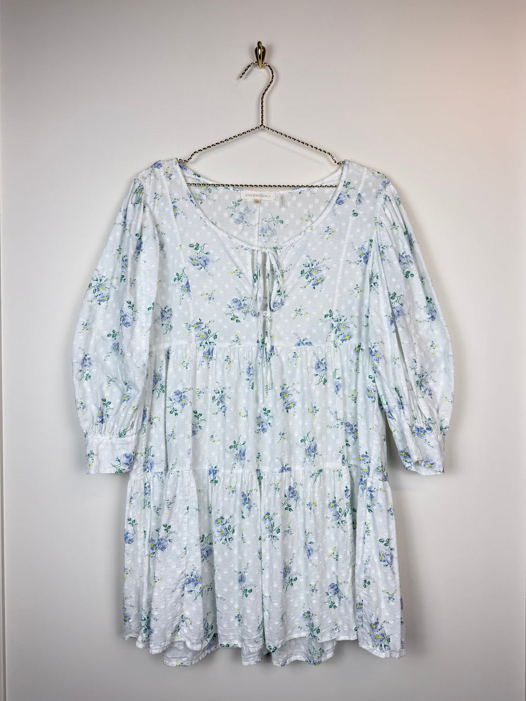 LoveShackFancy Cotton Dress White Multi Sz. M
