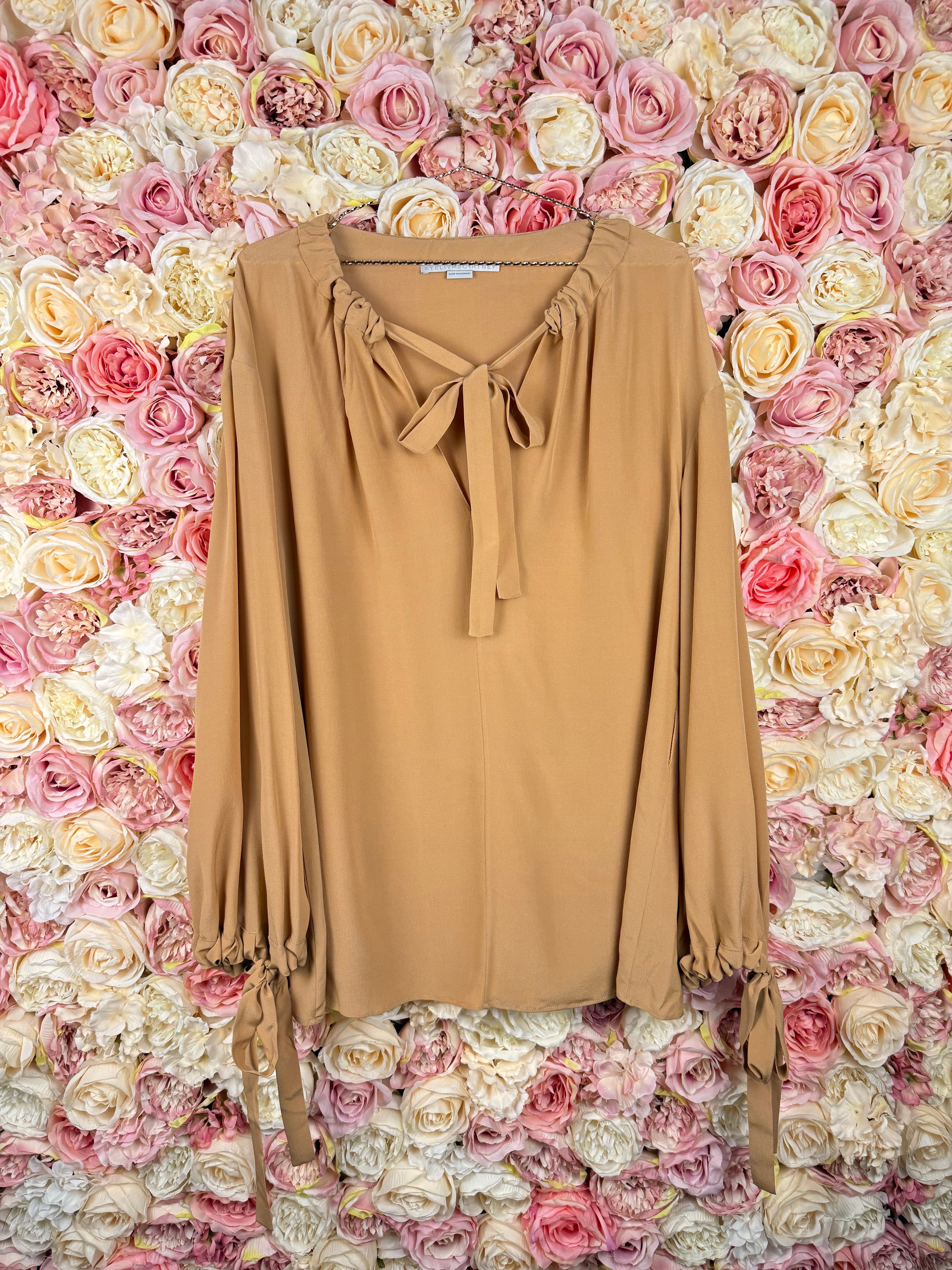 Stella McCartney Oversized Blouse Beige with Belt Sz. 36 DE (40 IT)