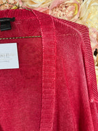 Avant Toi Red Linen Cardigan