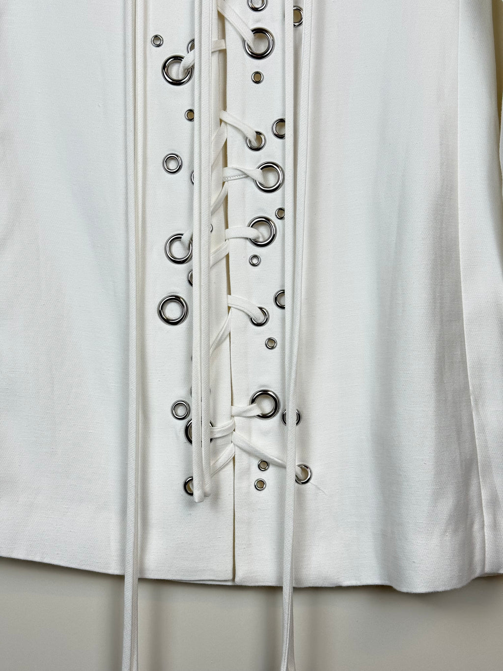 Alexis Lace-Up Tunic Dress White Sz. XS