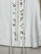 Alexis Lace-Up Tunic Dress White Sz. XS
