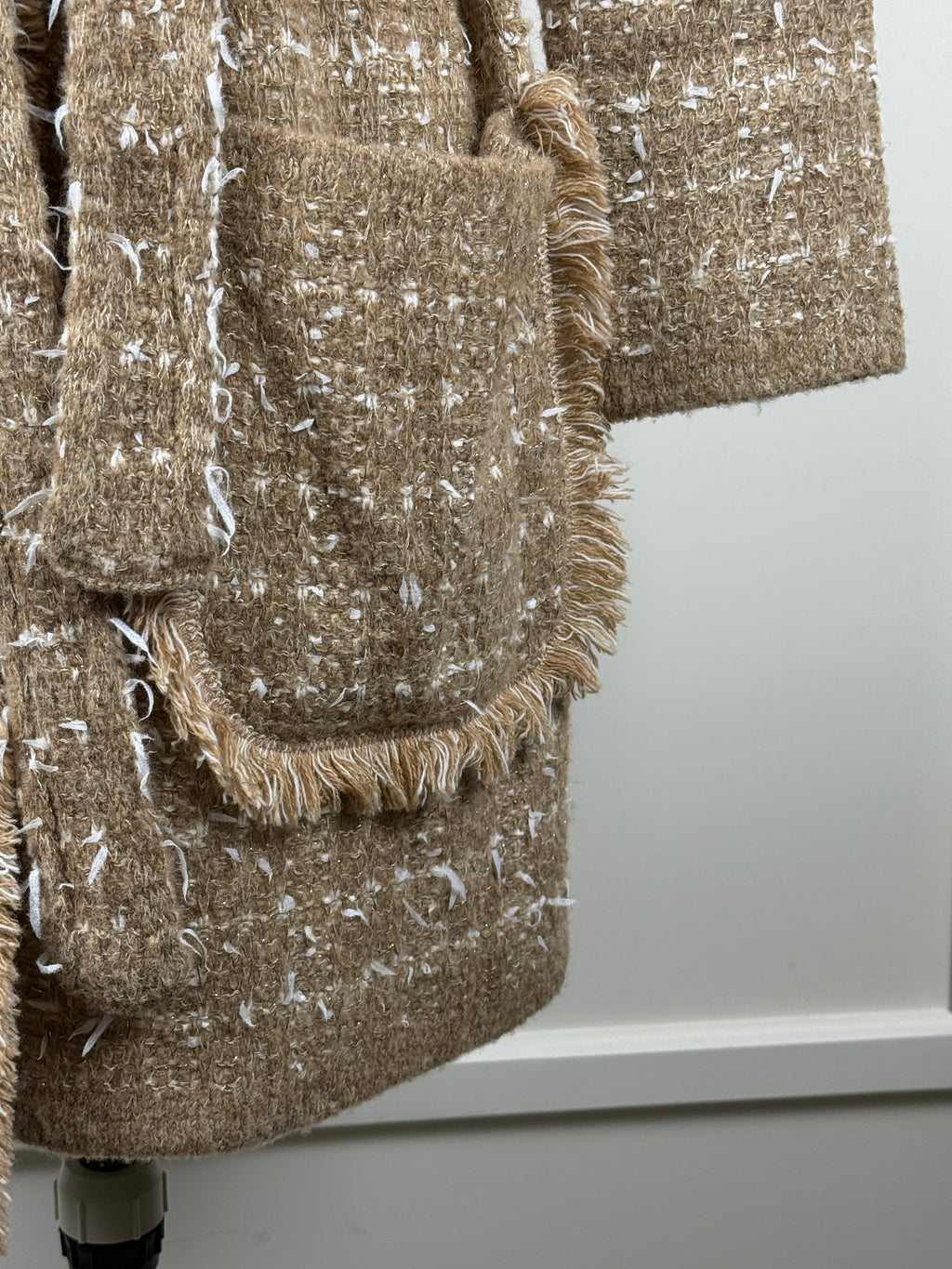 Bruno Manetti Jäcklein mit Bindegürtel – Beige – Gr. 34 DE (38 IT)