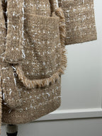 Bruno Manetti Jäcklein mit Bindegürtel – Beige – Gr. 34 DE (38 IT)