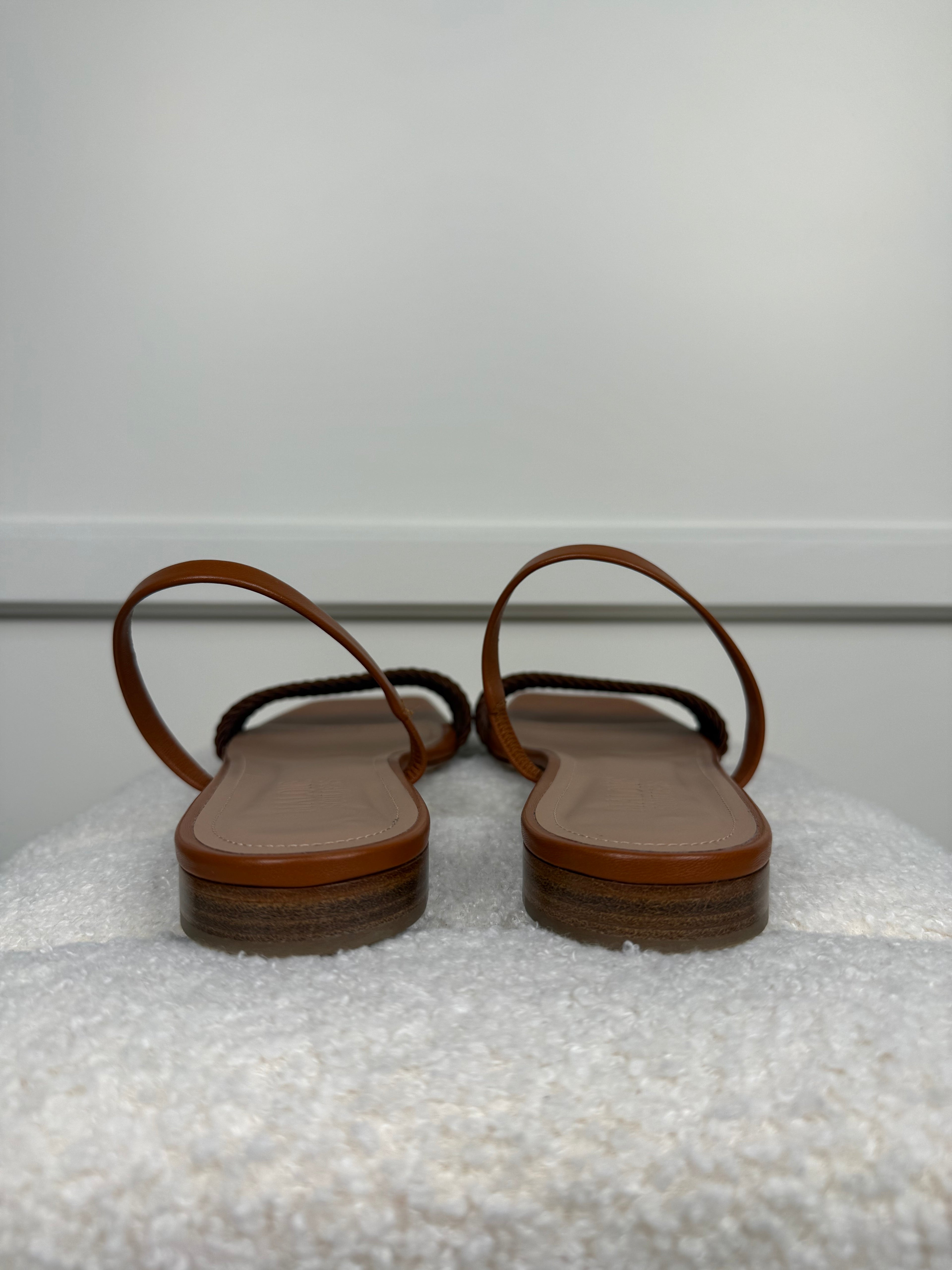 Malone Souliers Sandals Cognac Sz. 38.5 EU