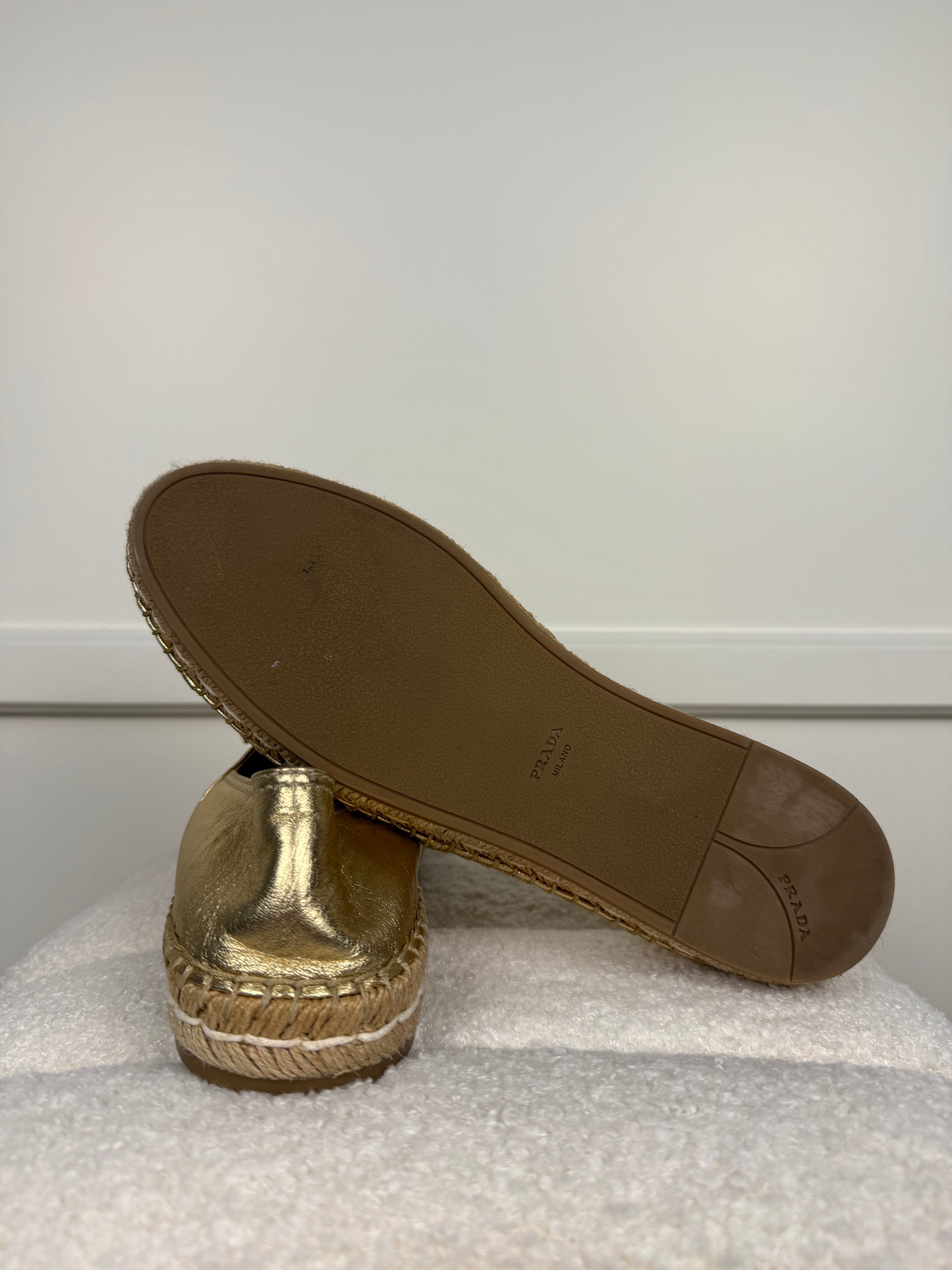 Prada Espadrilles Gold Sz. 38 EU