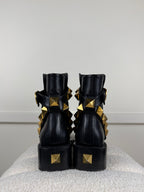 Valentino Boots – Schwarz mit Gold Details – Gr. 38 EU