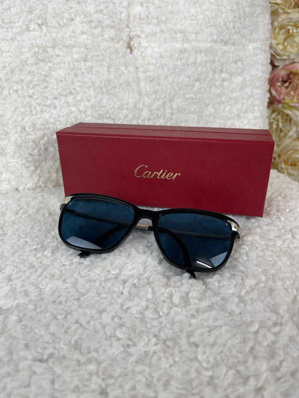 Cartier Sunglasses Black with Silver Details