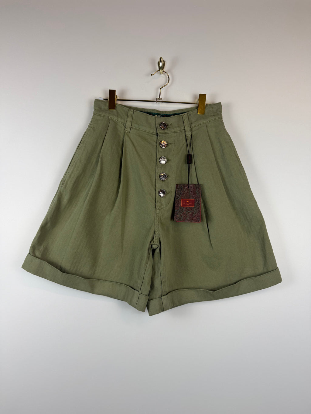 Etro Shorts Green Sz. 34 DE