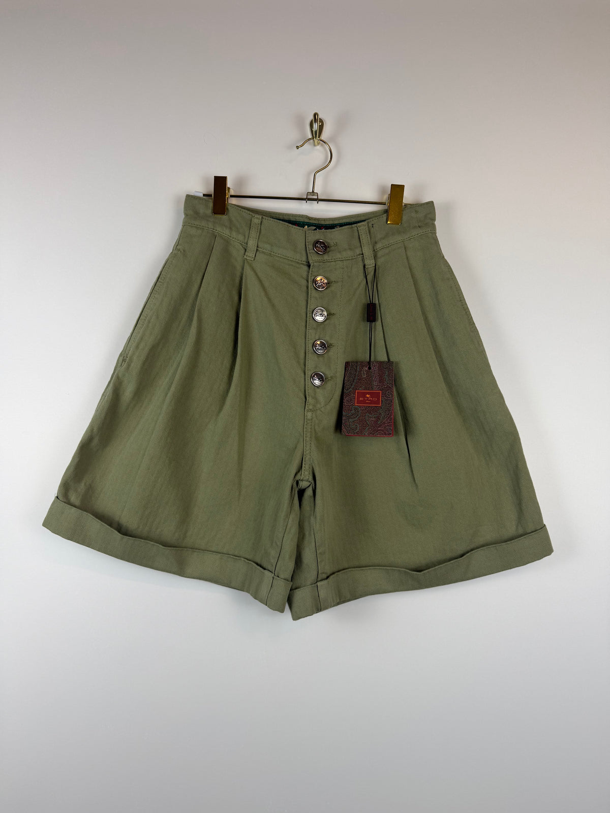 Etro Shorts Green Sz. 34 DE