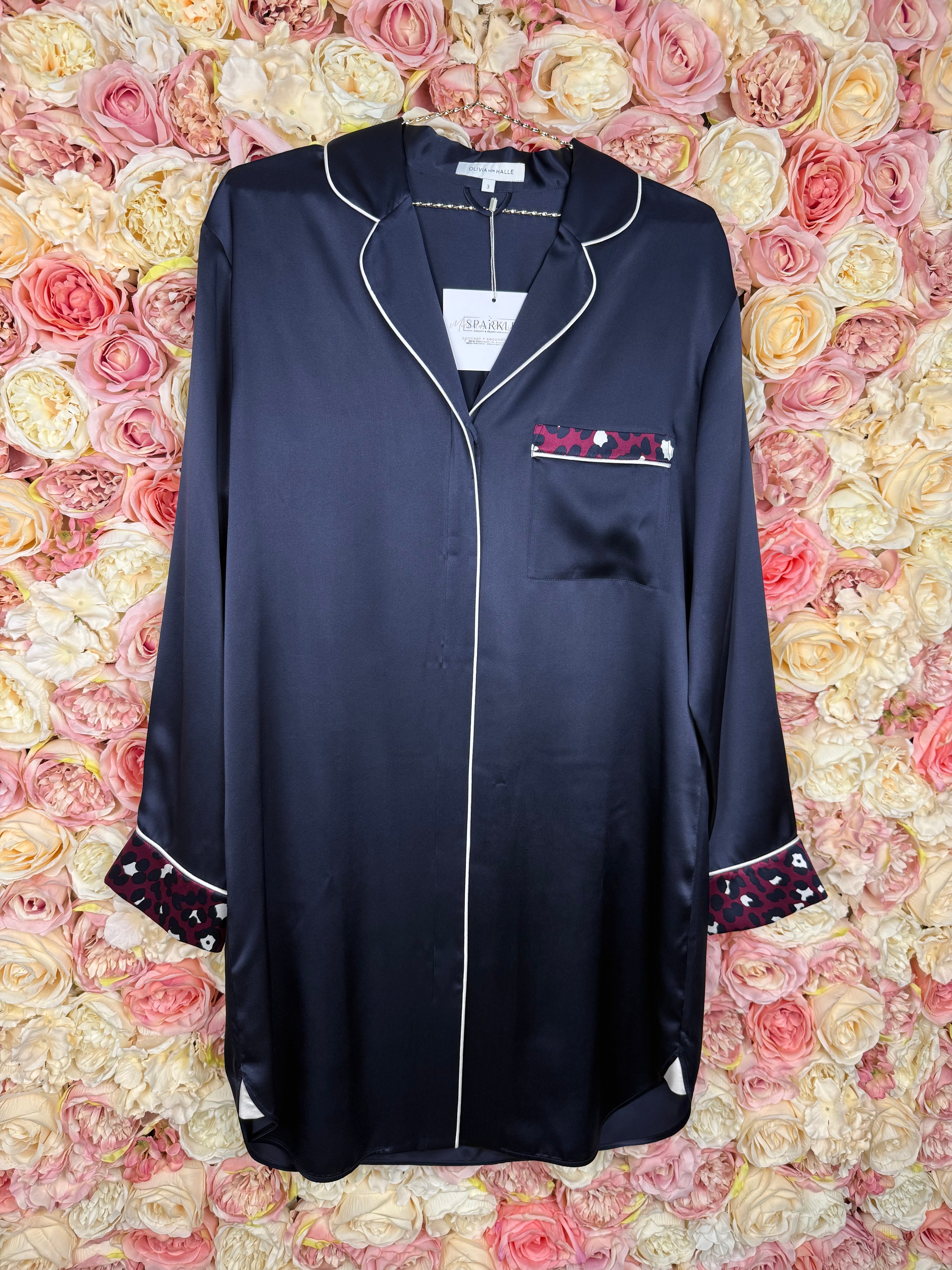 Olivia von Halle Long Silk Blouse