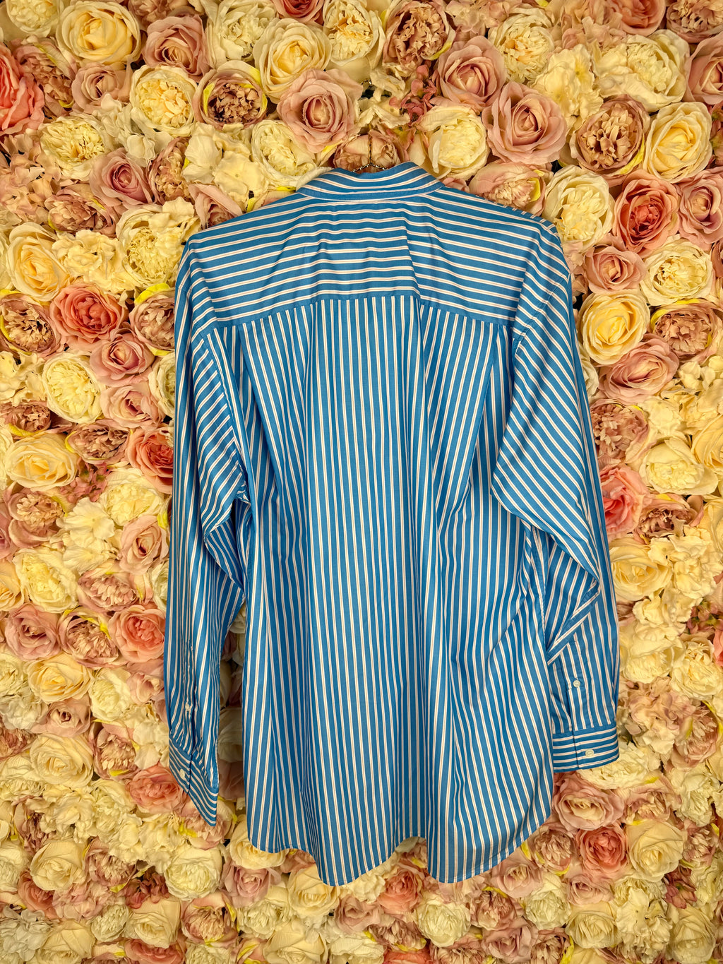 Balenciaga Oversized Cotton Shirt Light Blue Multi Sz. 36 DE (38 FR)