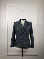 Chanel 22B Pre-Collection Tweed Blazer – Blue/Black – Size 40 DE (42 FR)